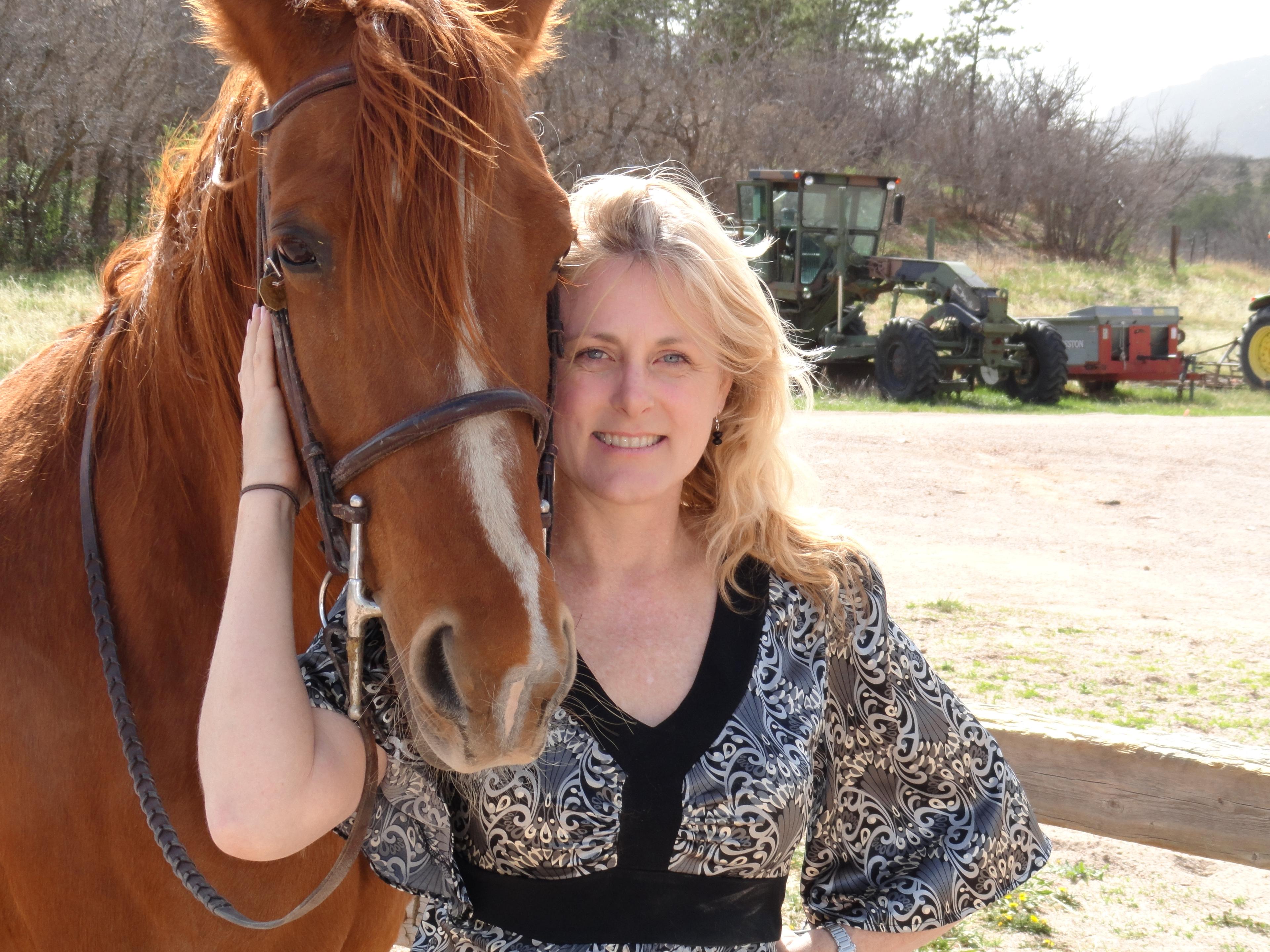 Mary Kelly and Gypsy at the Air Force Academy