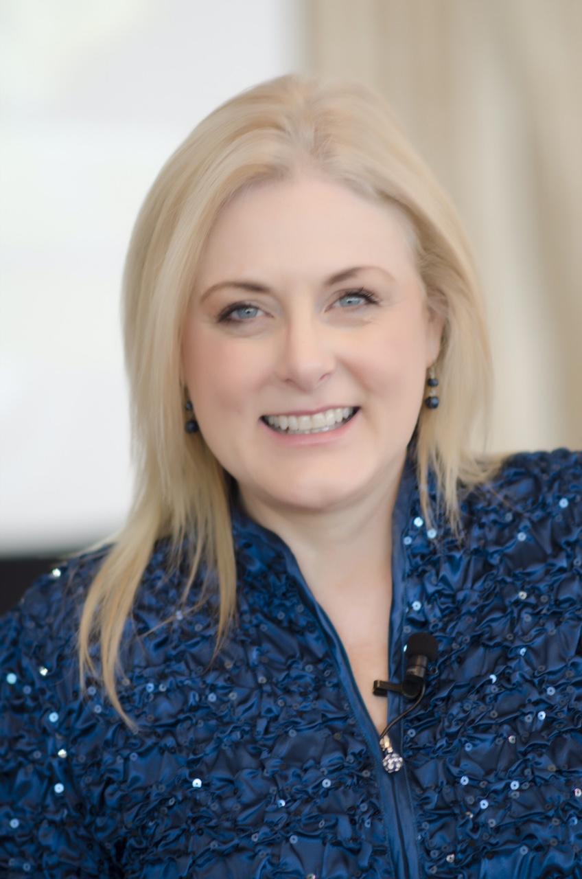 Mary Kelly with blue top