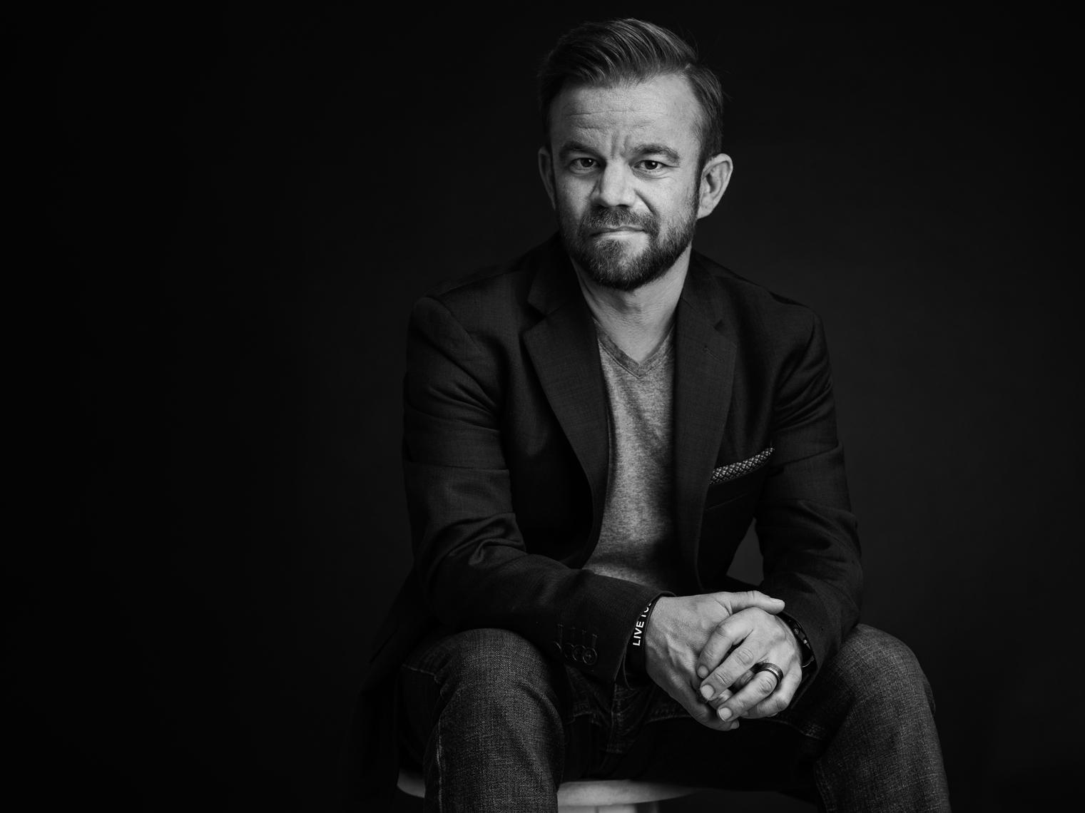 Sitting (Black and White)