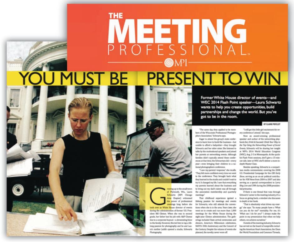 MAGAZINE - Laura on the Cover of The Meeting Professional