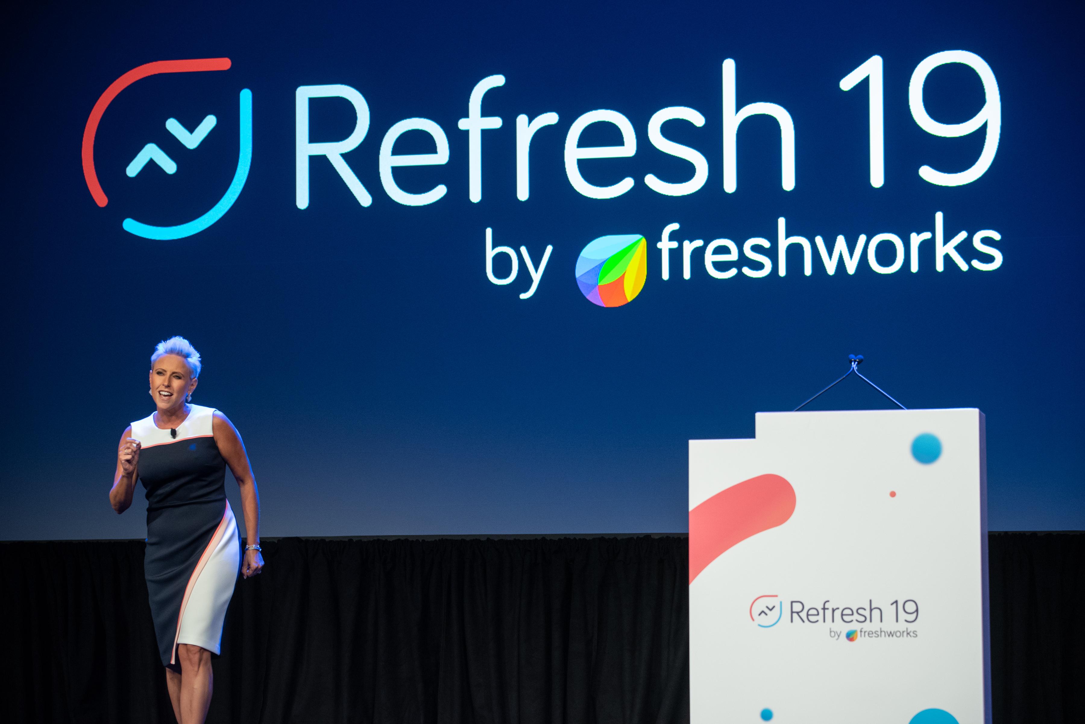 Laura Emcees Freshworks and interviews Shaquille O'Neil