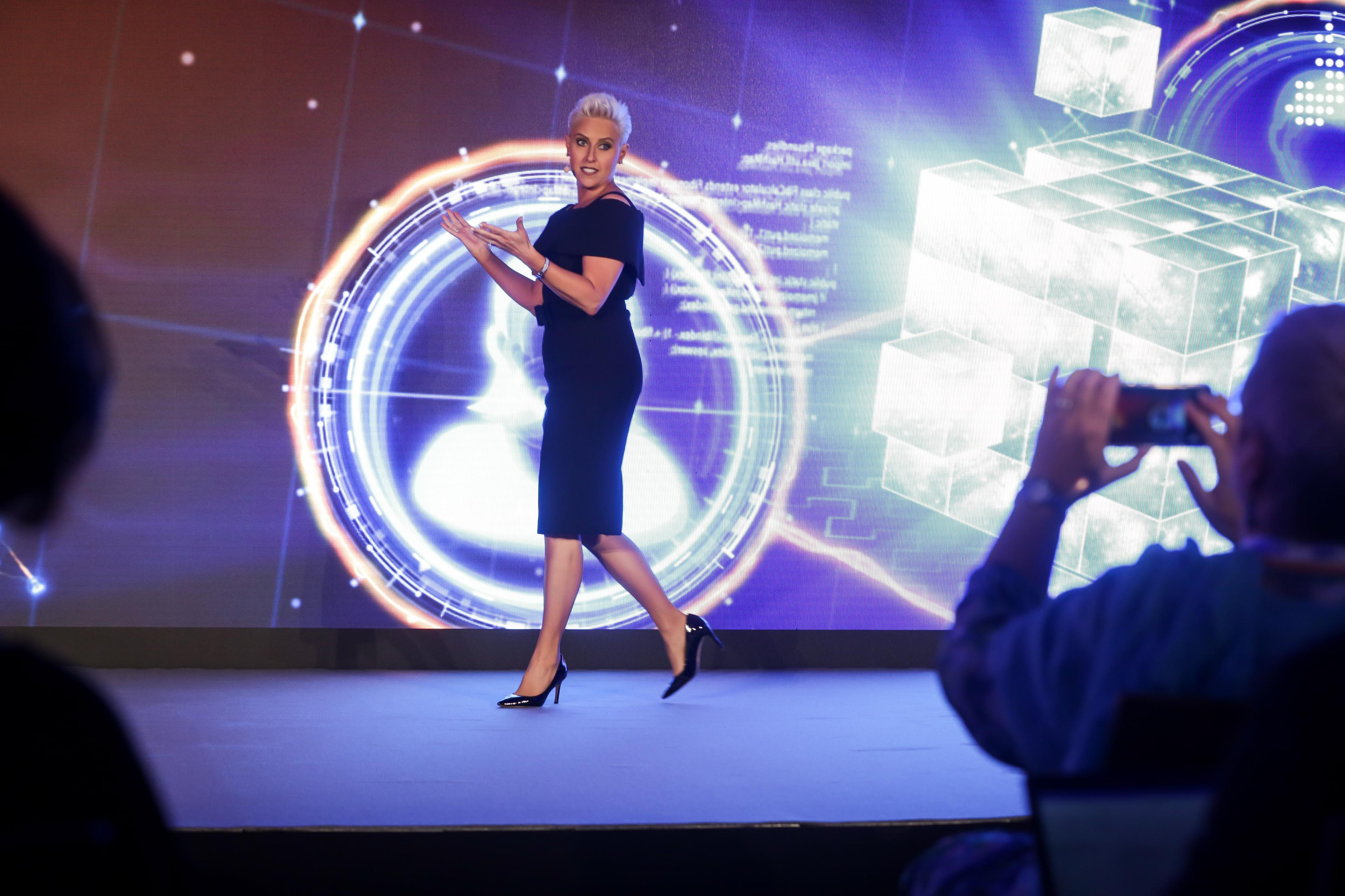 Laura emcees in Budapest, Hungary for UNICEO