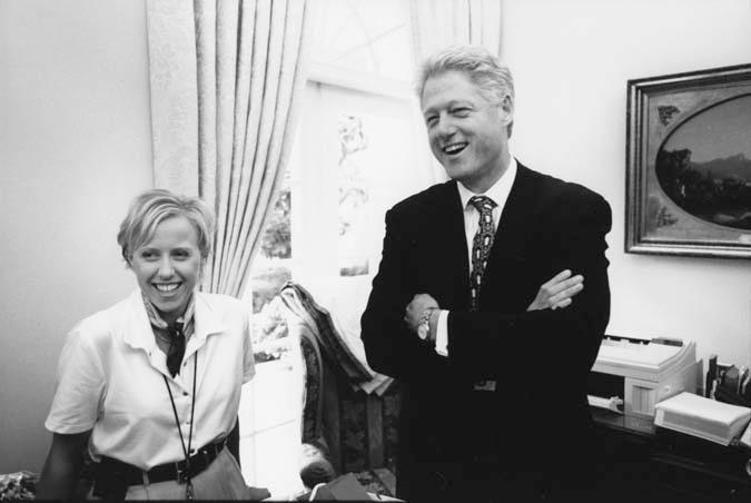 Laura with President Clinton