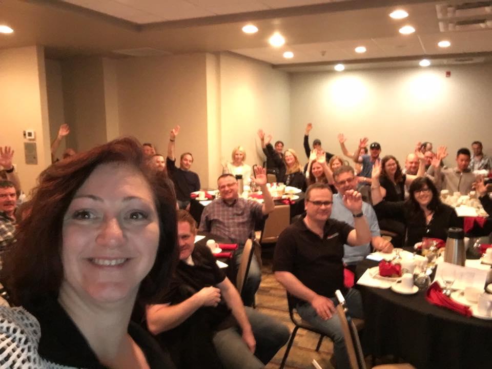 Group speaking picture