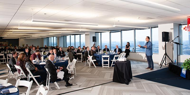 Andy speaking to COLBA CRE association