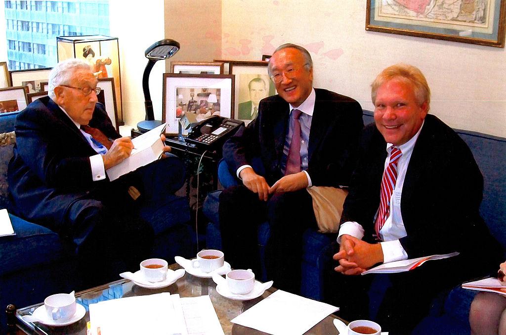 William Martin, Nobuo Tanaka and Henry Kissinger