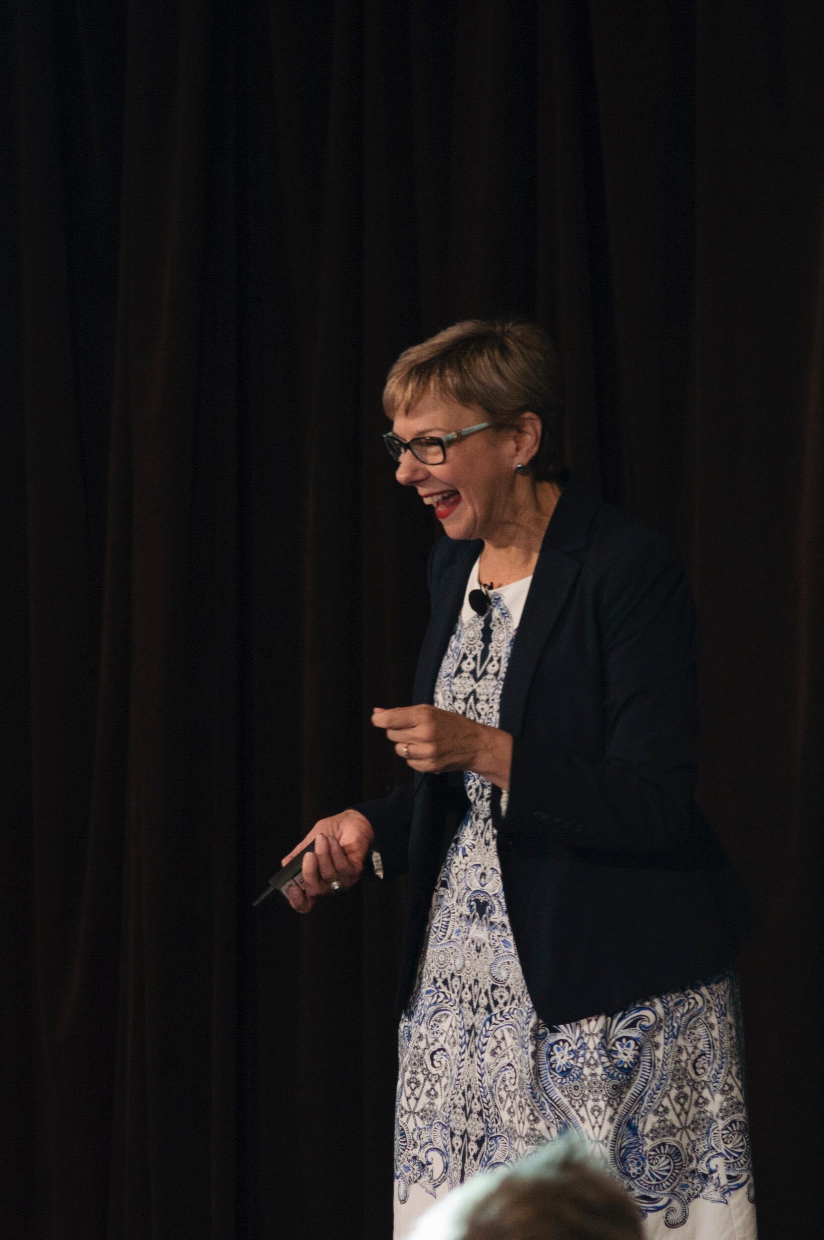 Me laughing from stage