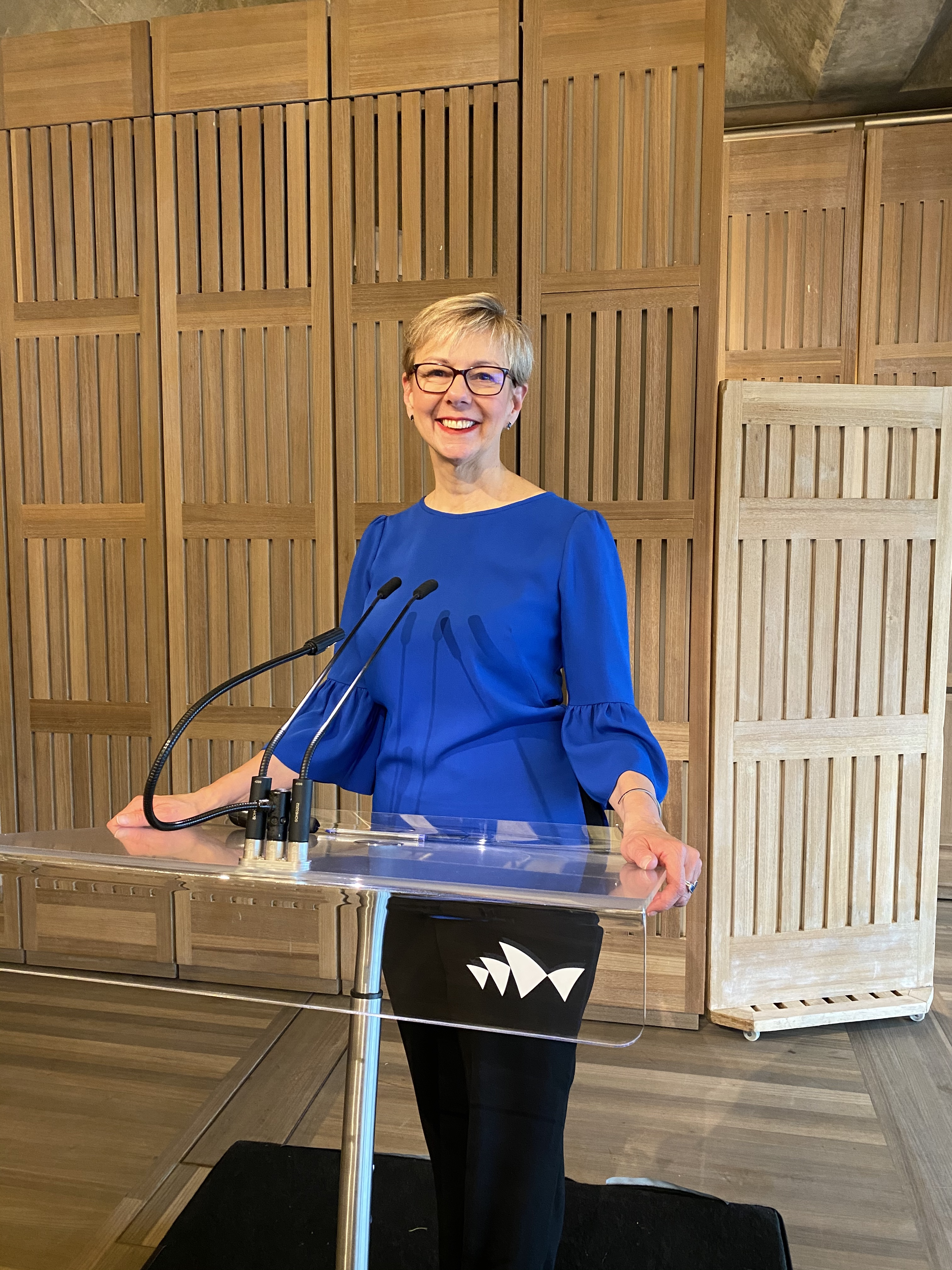 Kim speaking at Sydney Opera House