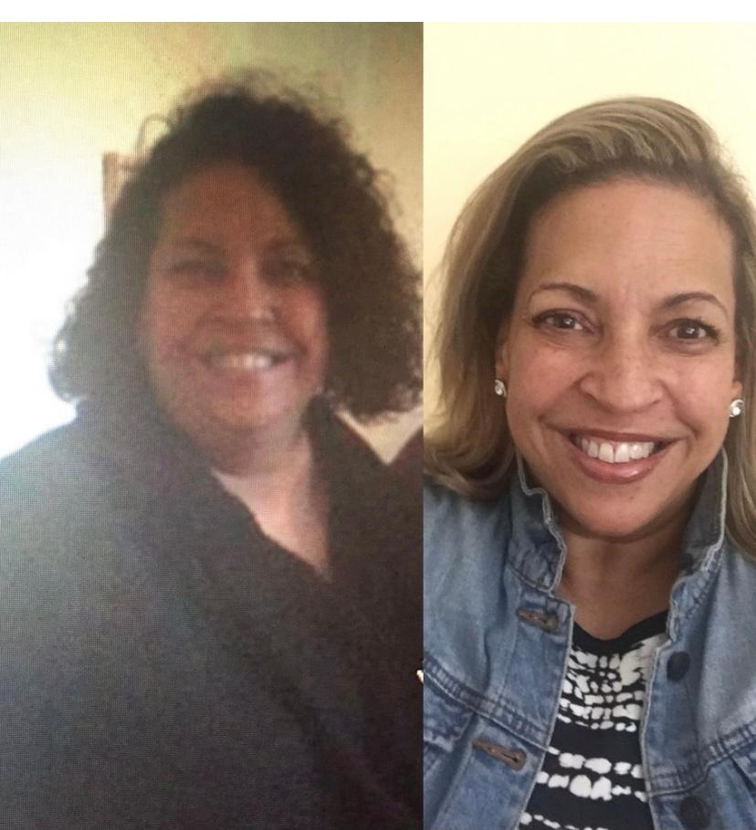 Kimberly Trimmel Transformation Side by side weight loss vertical