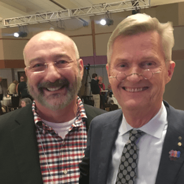 Keynote Wes Berry with Rotary International President Bolger Knaack