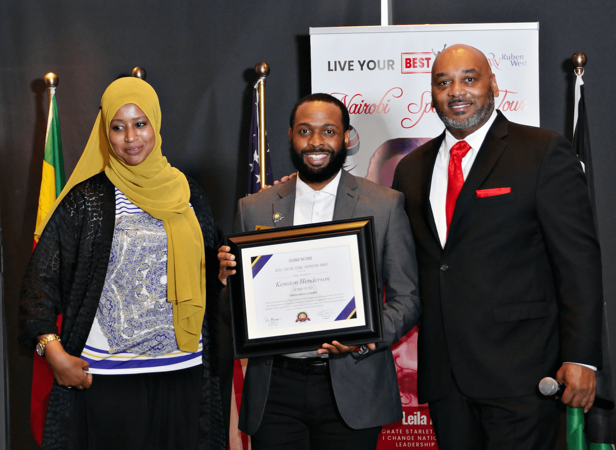 Kenston received the ICN Dr. Astell Collins Generation Leader Award