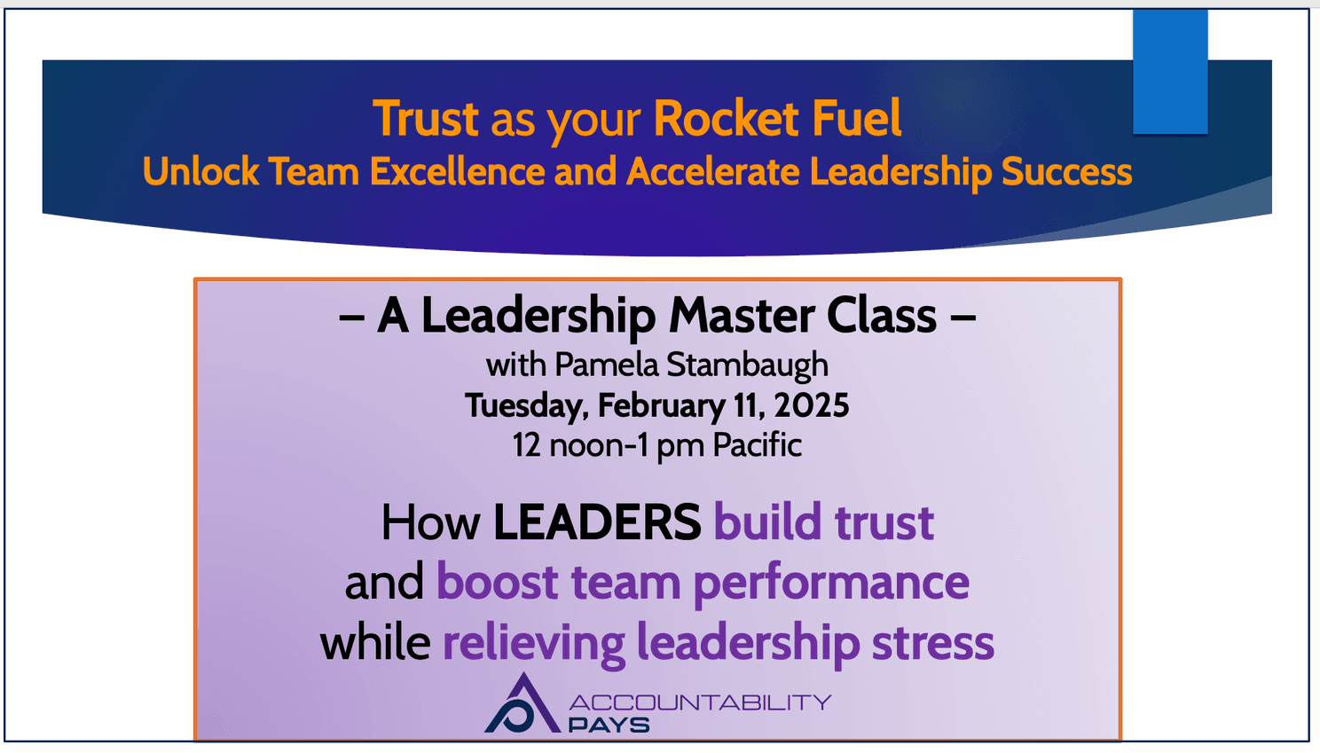 Trust as your rocket fuel