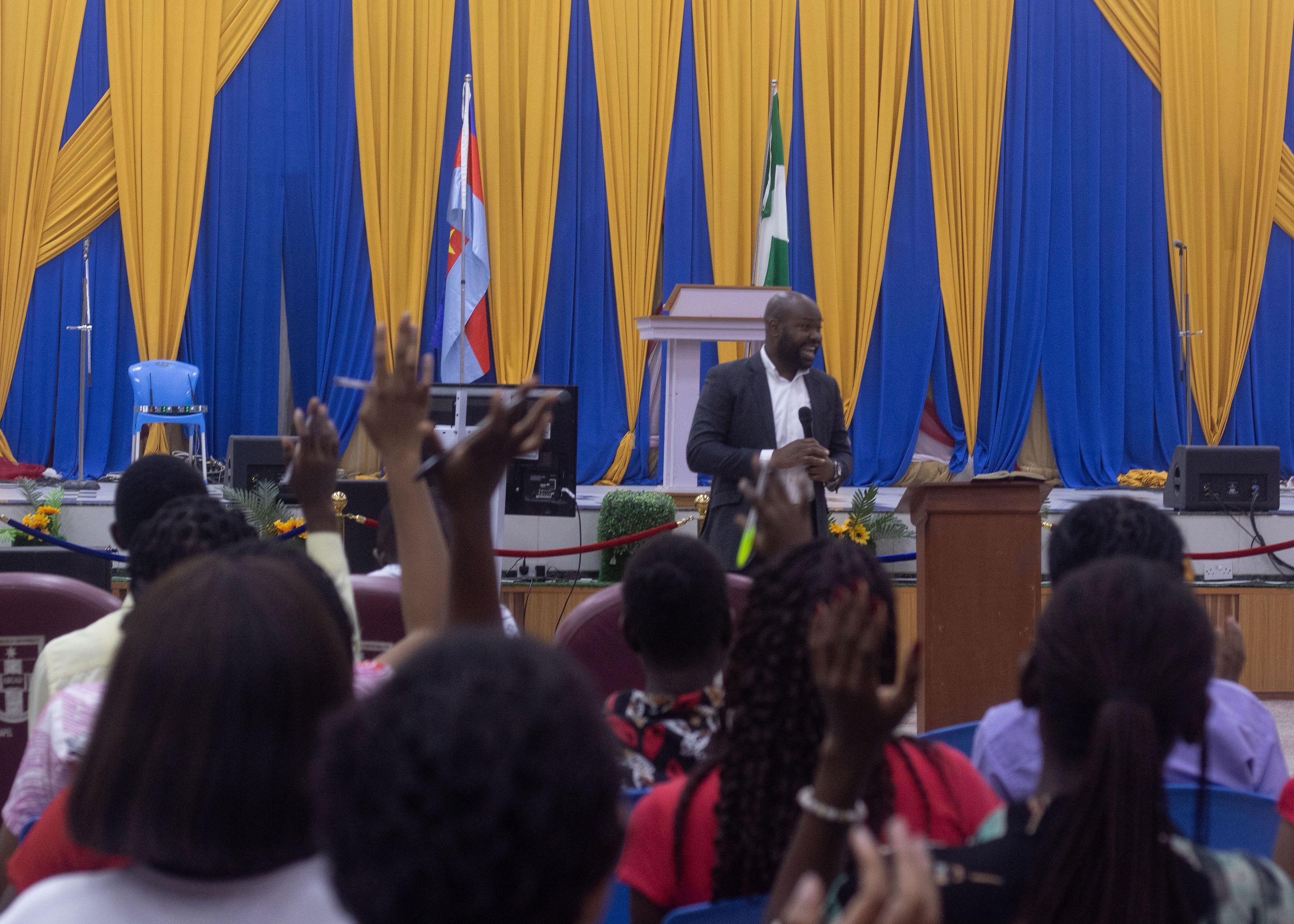 Speaking at Afe Babalola Univeristy