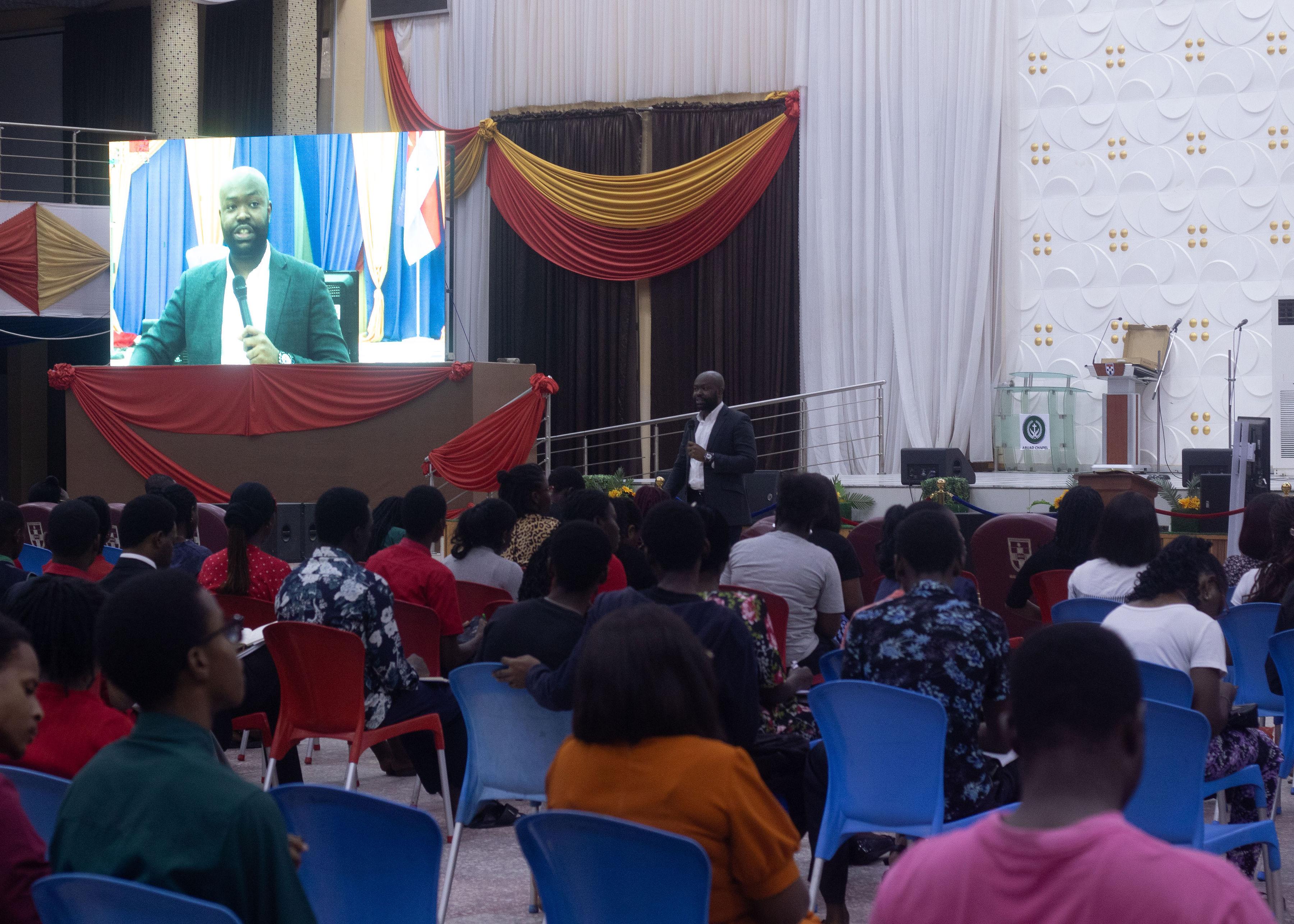 Speaking at Afe Babalola Univeristy