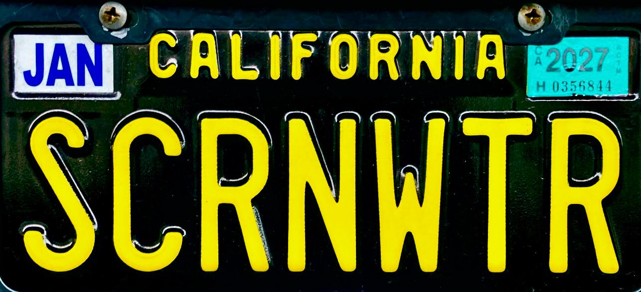 Update on CA Vanity Plate