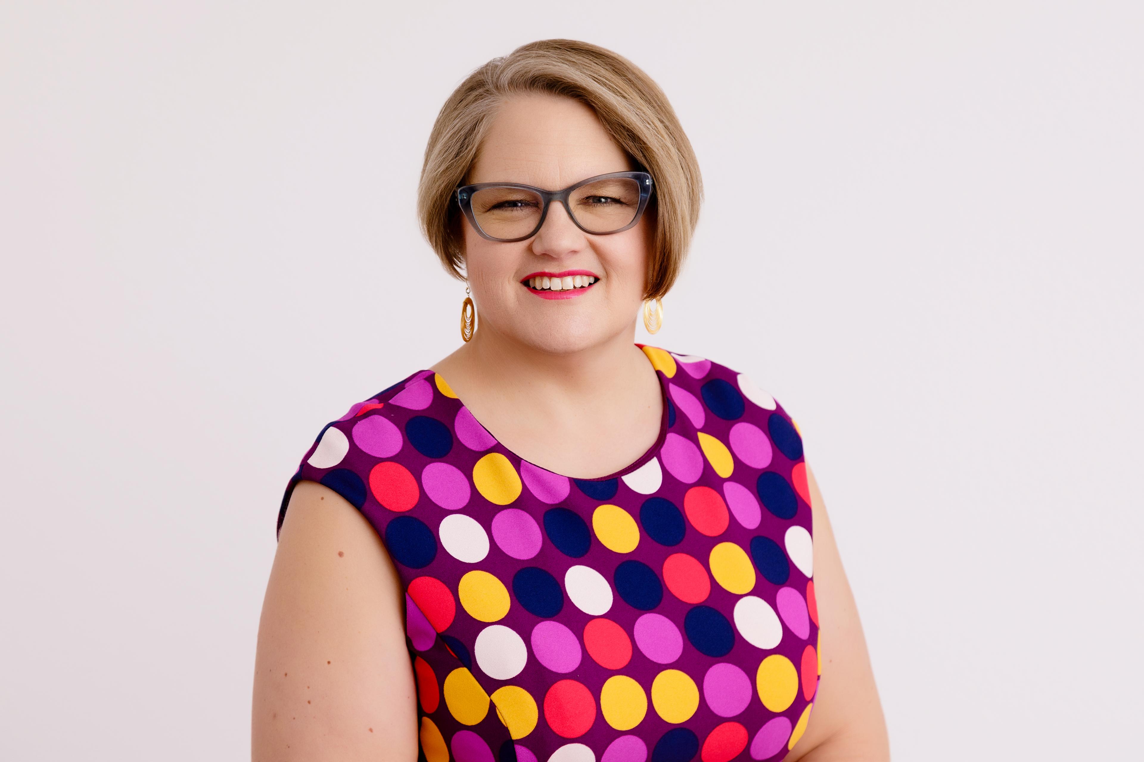 Dr. Carol Wheeler headshot colorful