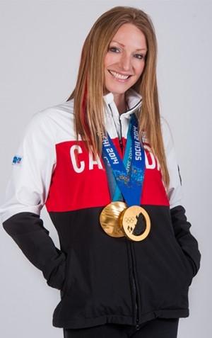 Heather Moyse with medals