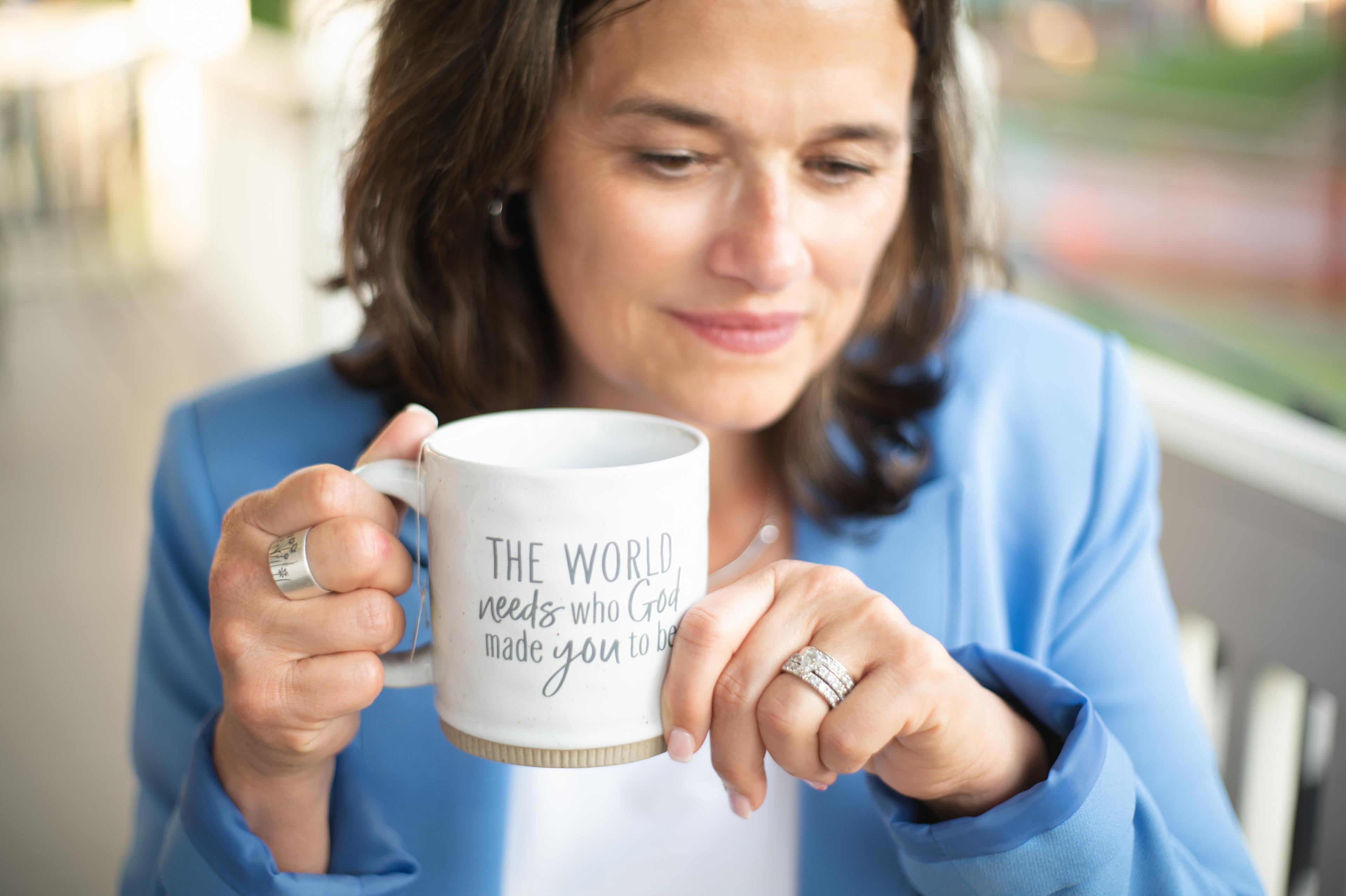 Monica with Coffee