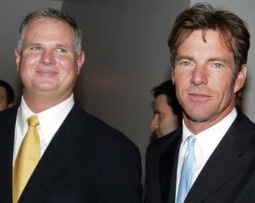 Jim Morris & Dennis Quaid at The Rookie Premiere 2002