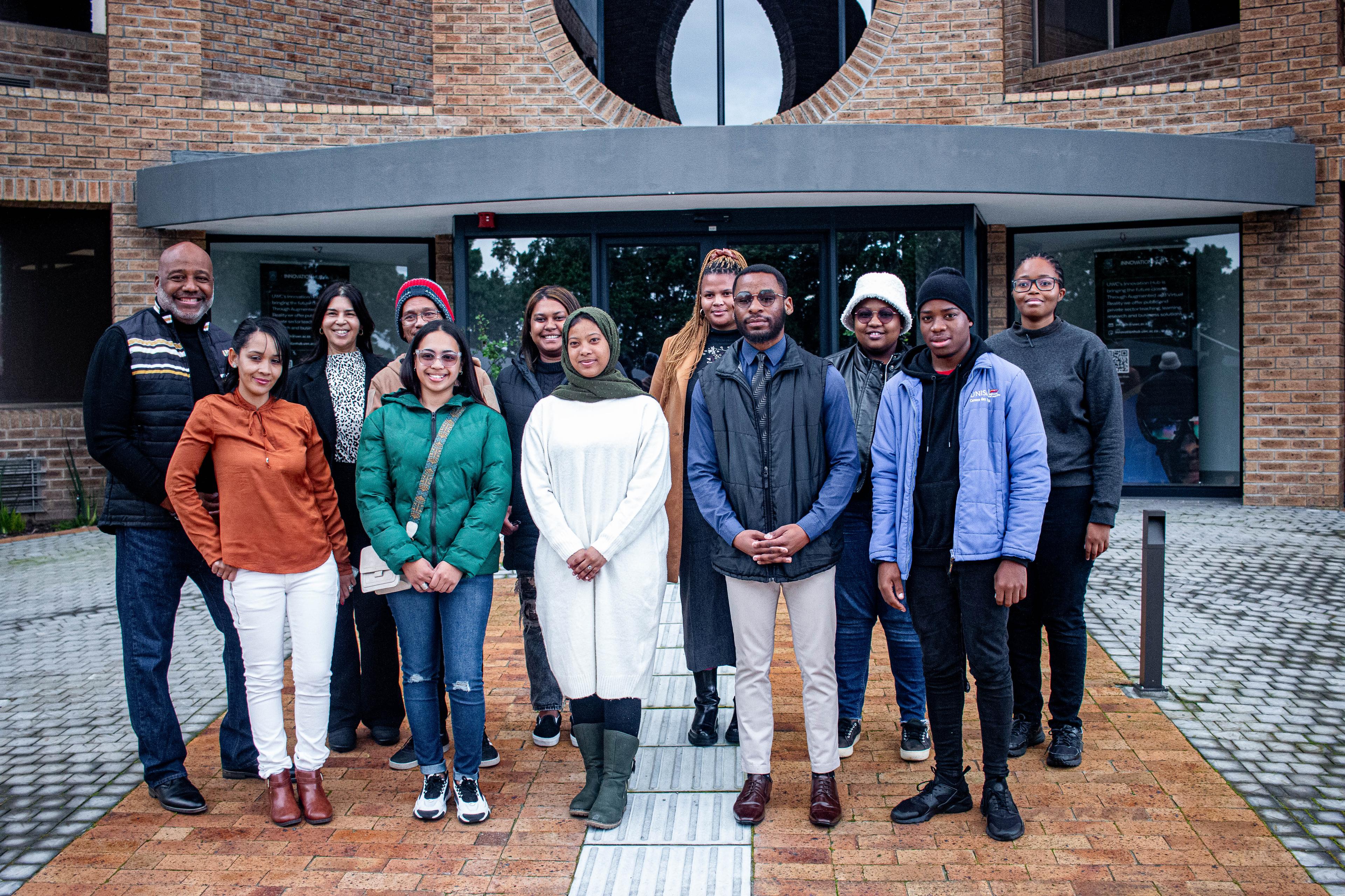 Marvin Carolina with Young Entrepreneurs in Cape Town