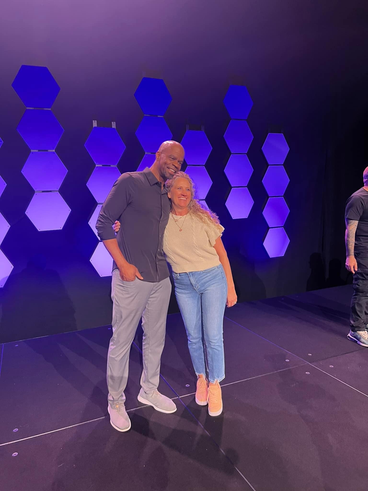 Kelly Paiz with Michael JR