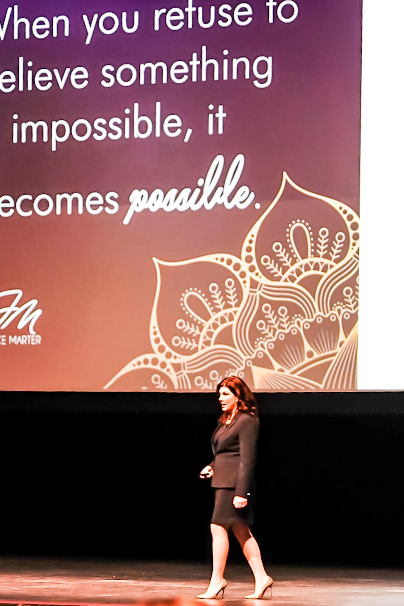 Joyce Marter Works the Stage