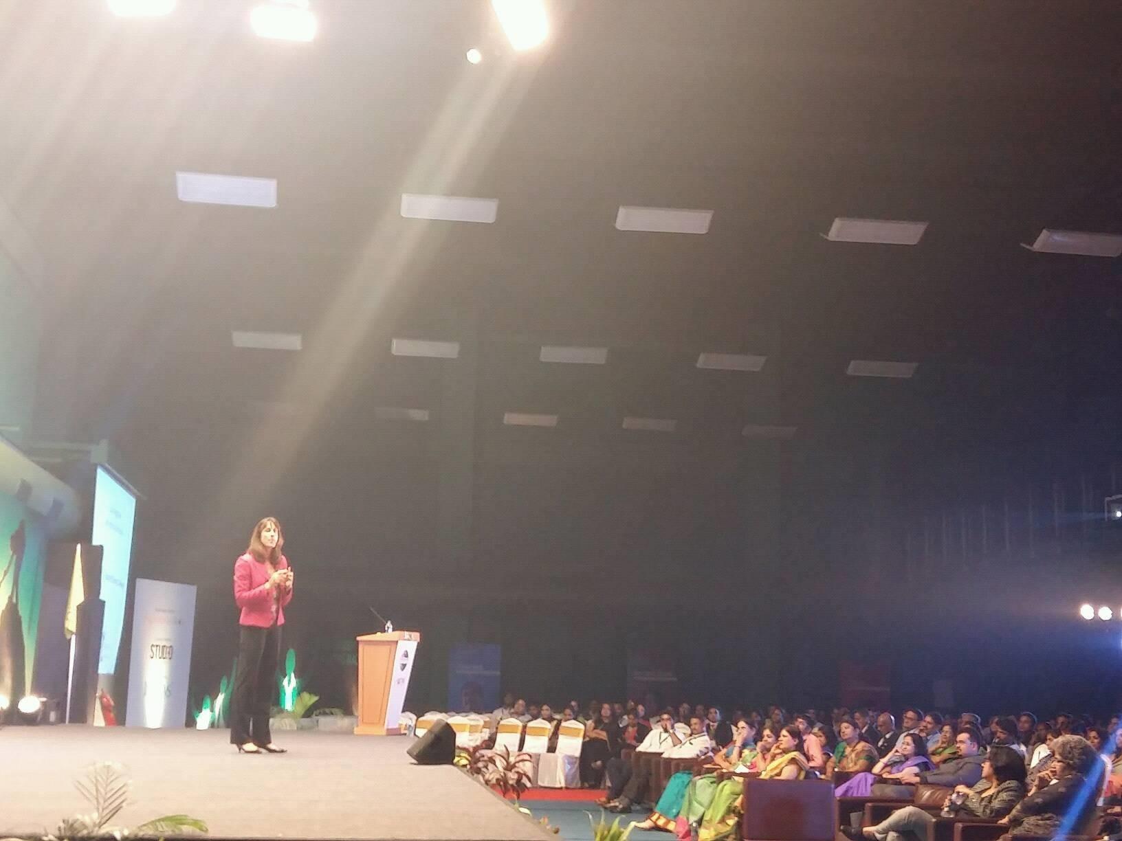 Barbara Khozam on stage in India 05-28-16