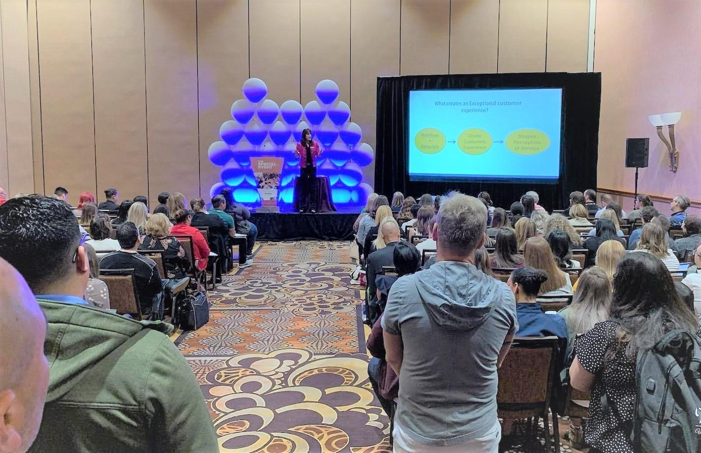 Barbara Khozam and audience March 2020