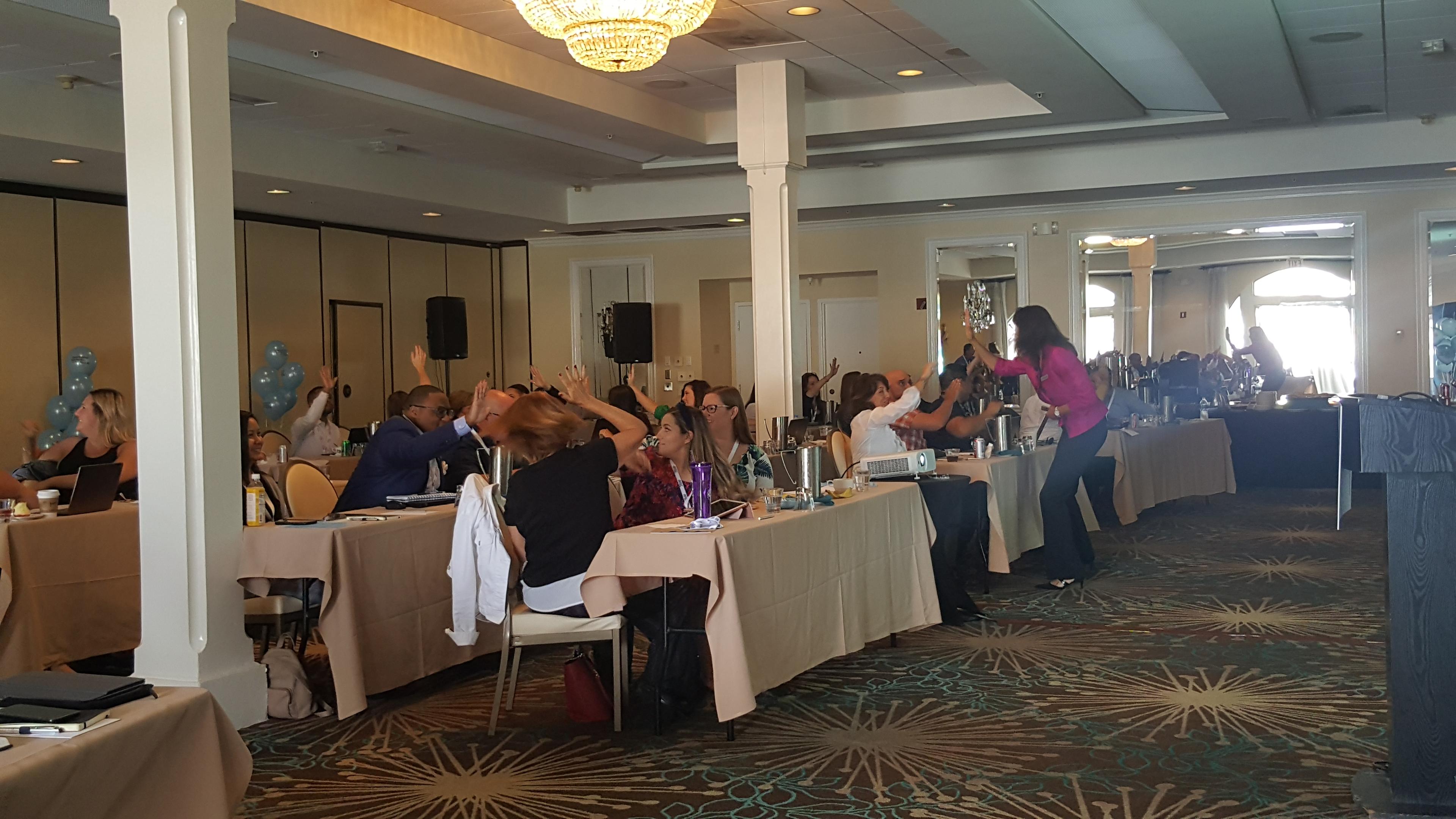 Barbara Khozam interacting with attendees in Oct 2019