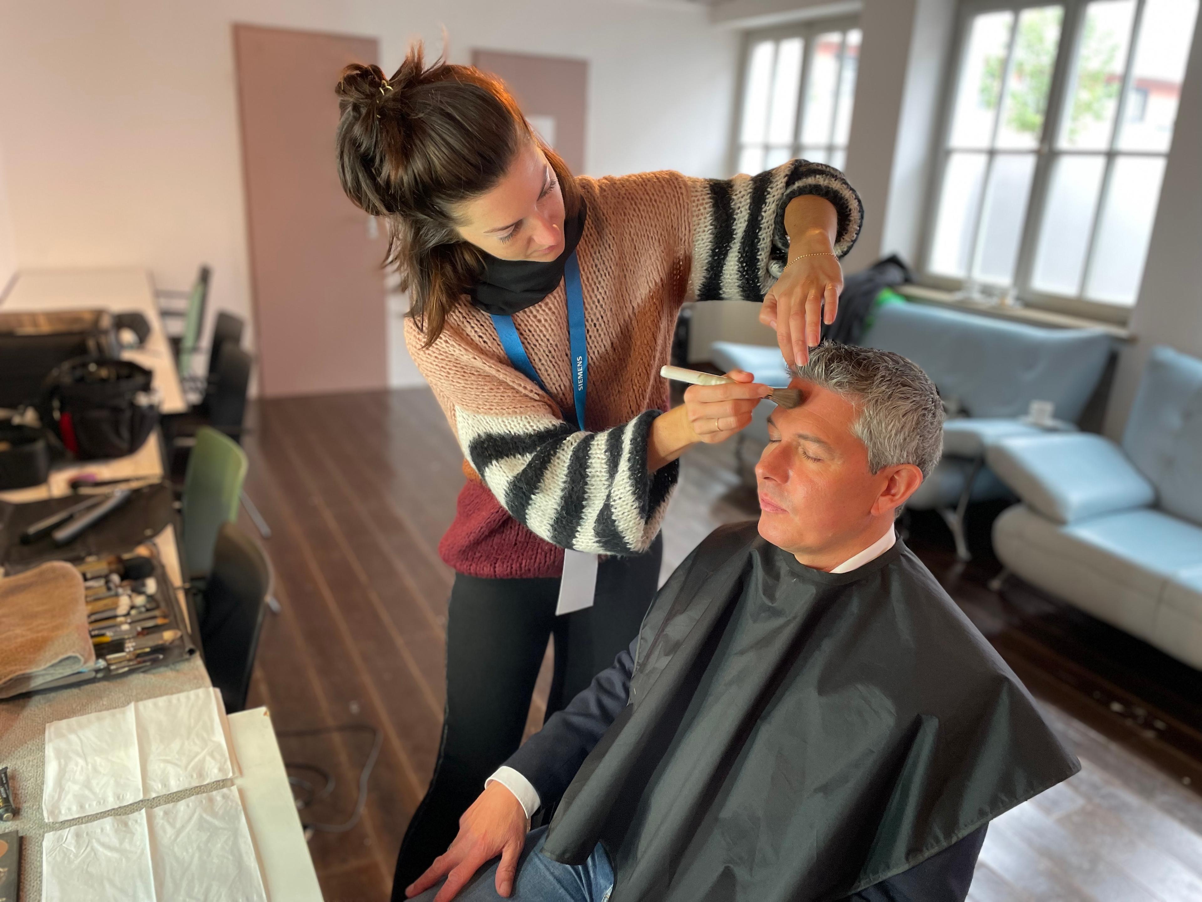 Tim Cortinovis Backstage in Makeup Room