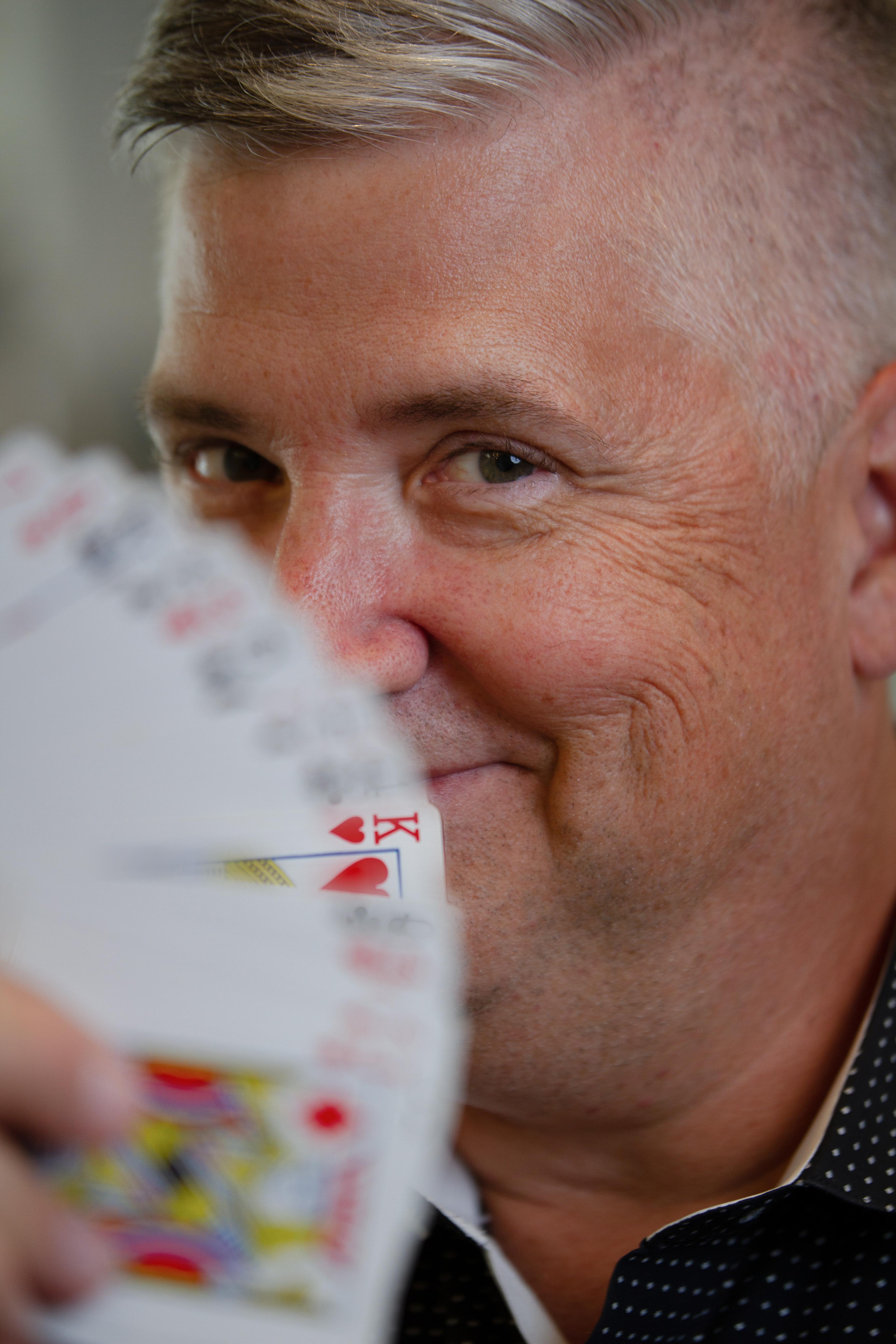 Ken Hartley with Cards