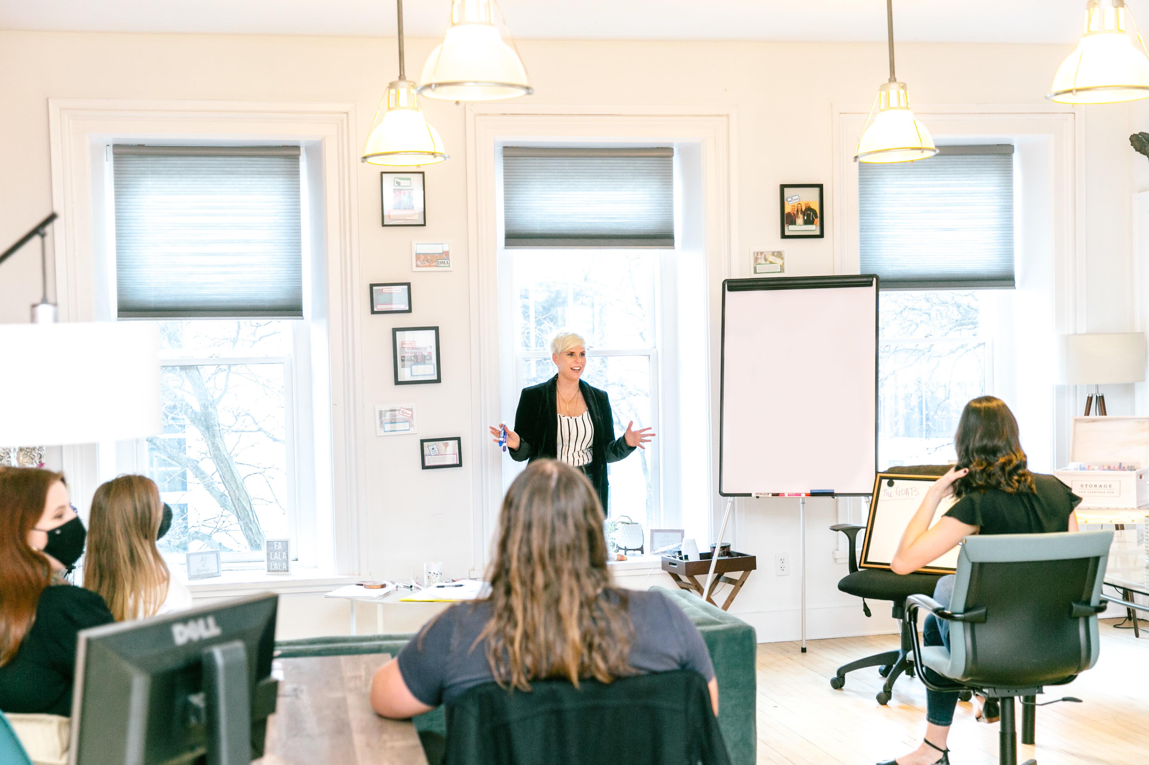 Amber Speaking at breakout