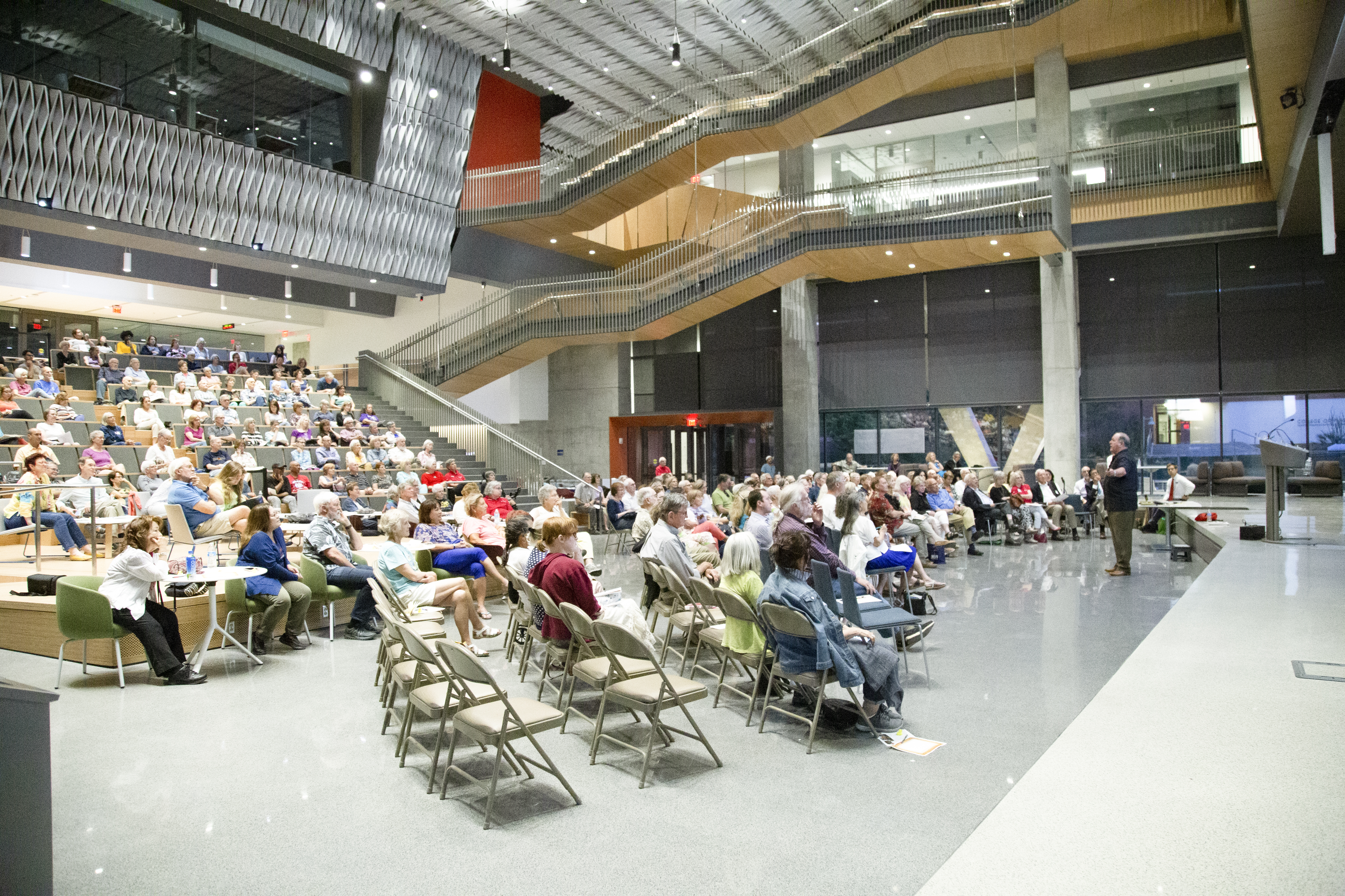 Nice audience in a stunning facility!