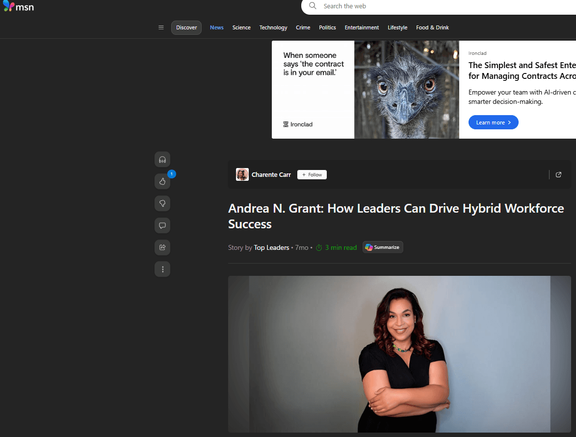 Andrea N. Grant: How Leaders Can Drive Hybrid Workforce Success