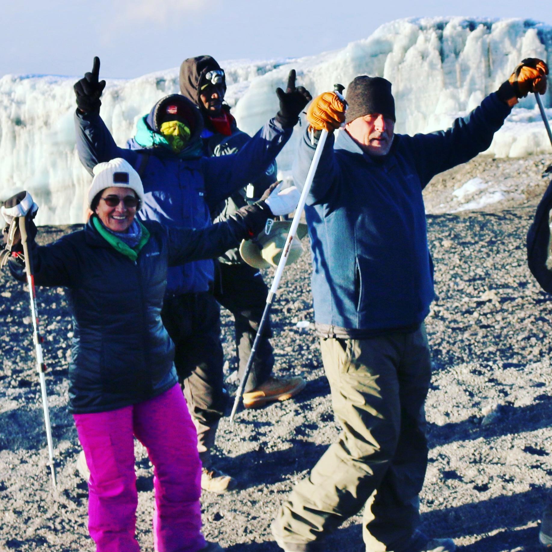 MT. Kilimanjaro Summit, glacier in background