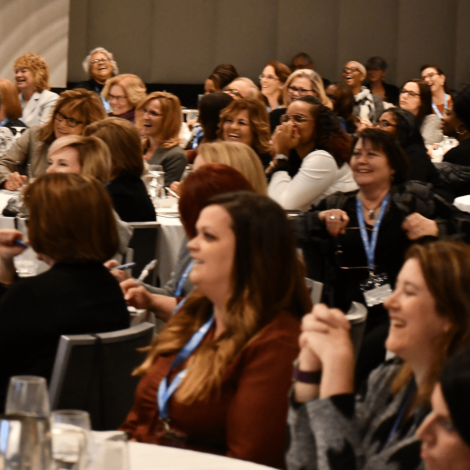 Audience of Assistants Reacting