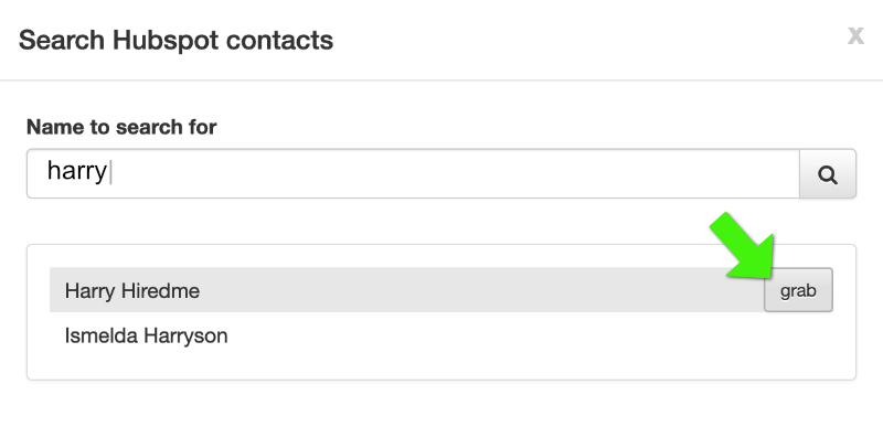 grabbed contact