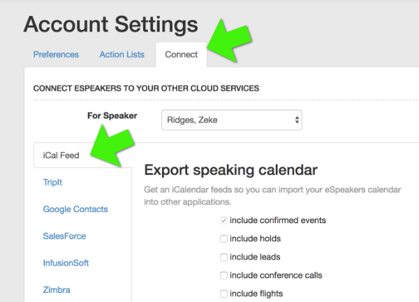 iCal Feed