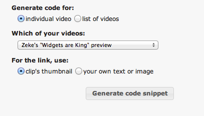 video links settings