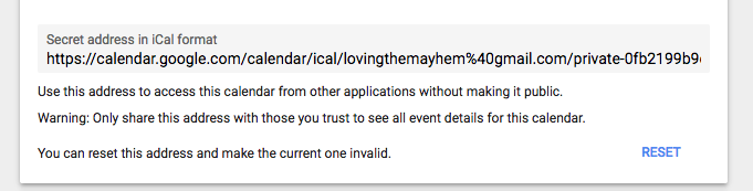 google calendar import url