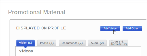 video upload section