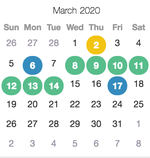 calendar year view blue